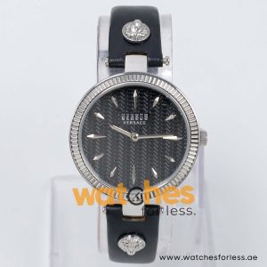 Versus by Versace Women’s Quartz Black Leather Strap Black Dial 34mm Watch VSP331018