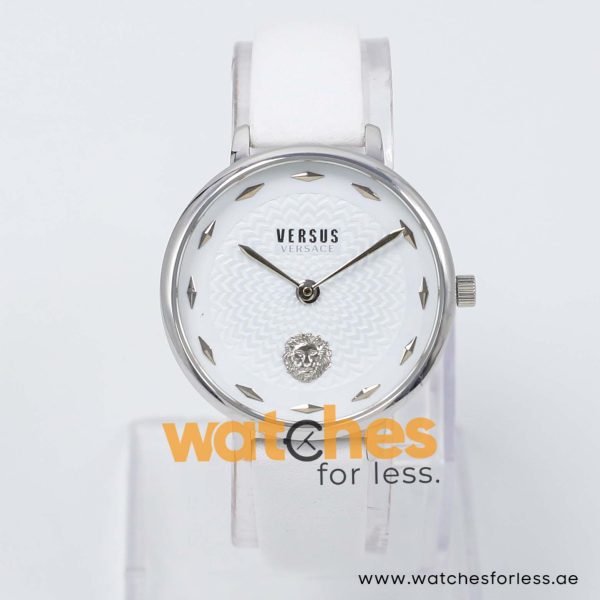 Versus by Versace Women’s Quartz White Leather Strap White Dial 36mm Watch VSP1S0819