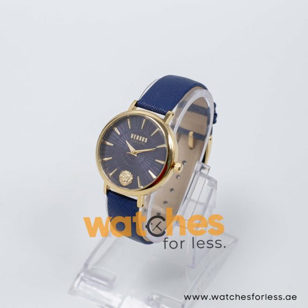 Versus by Versace Women’s Quartz Blue Leather Strap Blue Dial 34mm Watch VSP1F0221/1