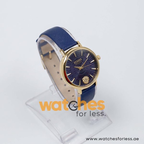 Versus by Versace Women’s Quartz Blue Leather Strap Blue Dial 34mm Watch VSP1F0221/1