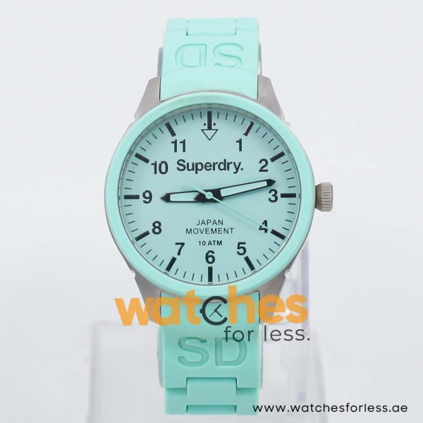 Superdry Women’s Quartz SeaFoam Green Silicone Chain SeaFoam Dial 39mm Watch SYL120M