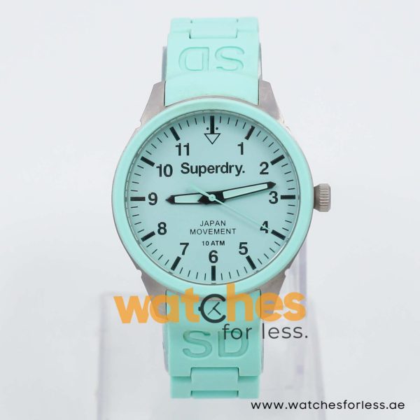 Superdry Women’s Quartz SeaFoam Green Silicone Chain SeaFoam Dial 39mm Watch SYL120M