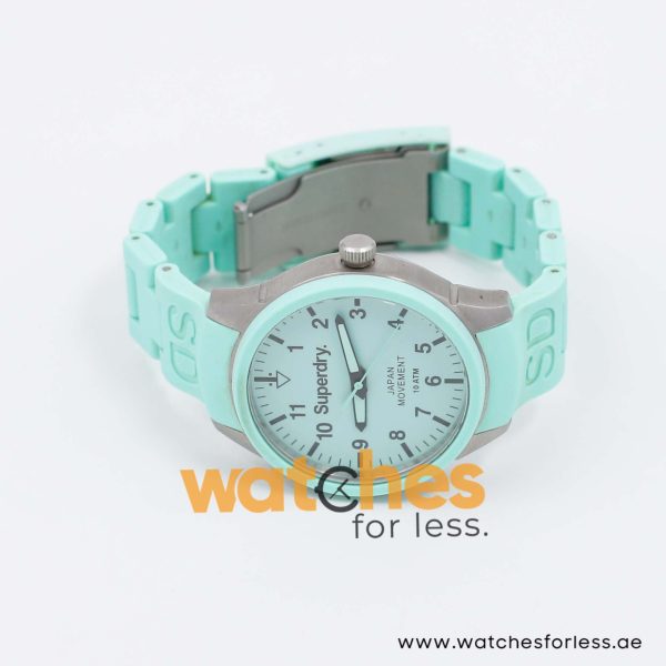 Superdry Women’s Quartz SeaFoam Green Silicone Chain SeaFoam Dial 39mm Watch SYL120M