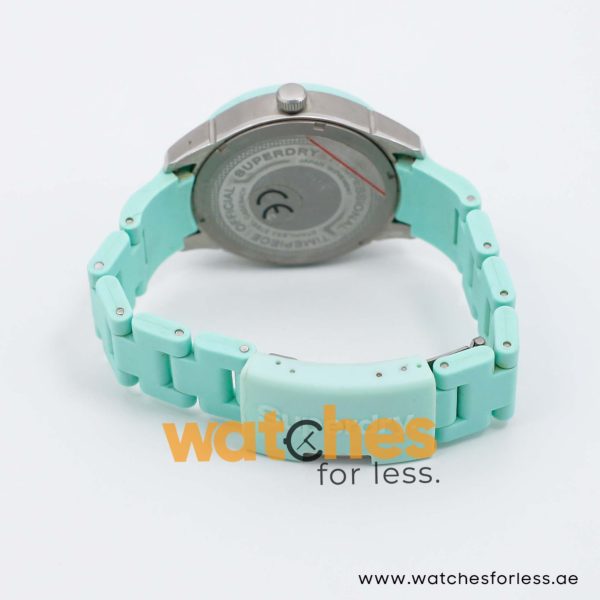 Superdry Women’s Quartz SeaFoam Green Silicone Chain SeaFoam Dial 39mm Watch SYL120M