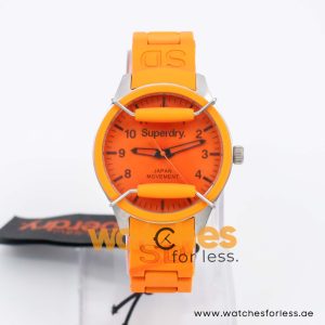 Superdry Women’s Quartz Orange Silicone Chain Orange Dial 39mm Watch SYL1330