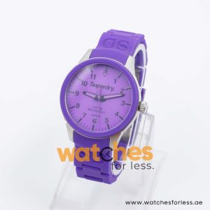 Superdry Women’s Quartz Purple Silicone Chain Purple Dial 39mm Watch SYL120V