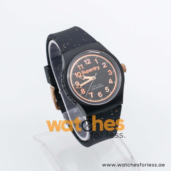 Superdry Women’s Quartz Black Silicone Strap Black Dial 38mm Watch SYL167B