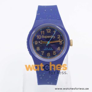 Superdry Women’s Quartz Navy Blue Silicone Strap Blue Dial 38mm Watch SYL167U