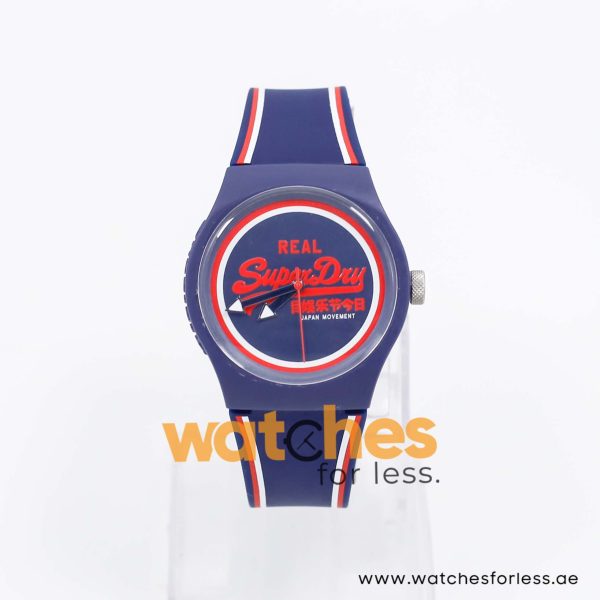 Superdry Unisex Quartz Blue Silicone Strap Blue Dial 38mm Watch SYG198UR