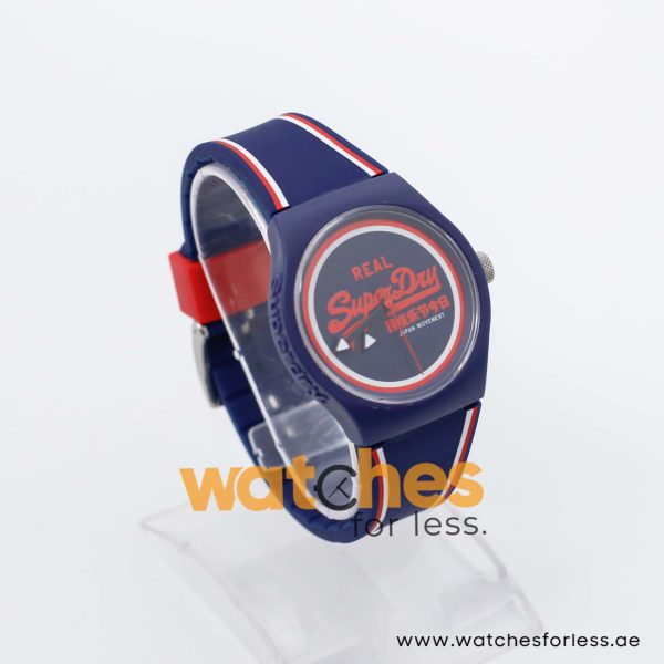 Superdry Unisex Quartz Blue Silicone Strap Blue Dial 38mm Watch SYG198UR