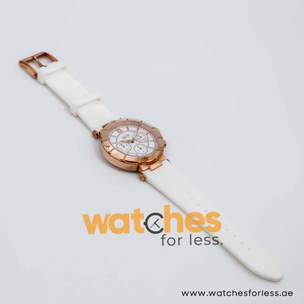 Hugo Boss Women’s Quartz White Silicone Strap Mother Of Pearl Dial 40mm Watch 1502315