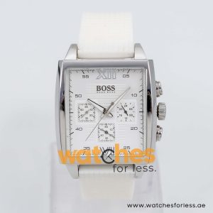Hugo Boss Men’s Quartz White Silicone Strap White Dial 39mm Watch 1502208