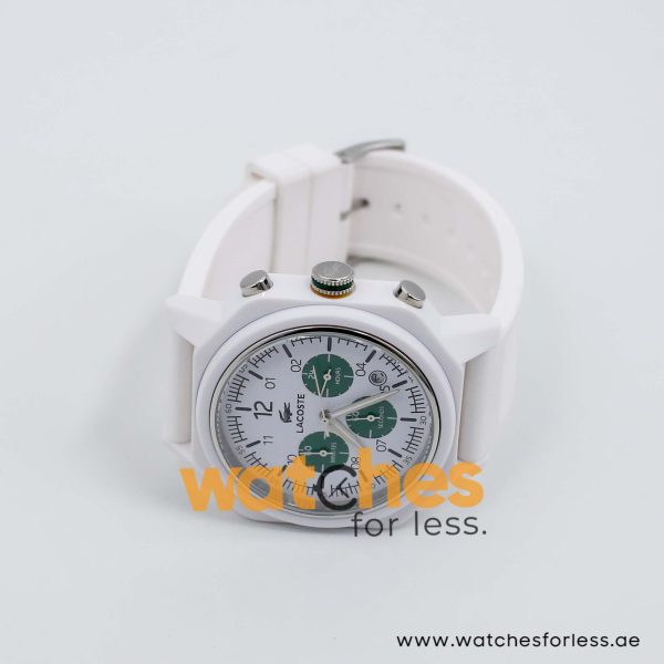 Lacoste Men’s Quartz White Silicone Strap White Dial 44mm Watch 2010670