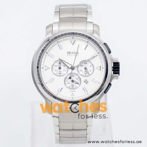 Hugo Boss Men’s Quartz Silver Stainless Steel Silver Dial 43mm Watch 1512110