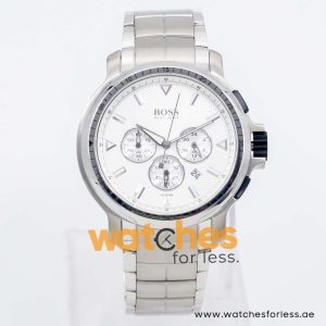 Hugo Boss Men’s Quartz Silver Stainless Steel Silver Dial 43mm Watch 1512110