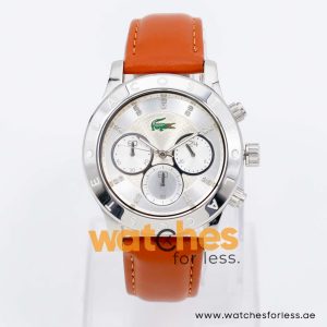 Lacoste Women’s Quartz Orange Leather Strap Silver Dial 40mm Watch 2000832