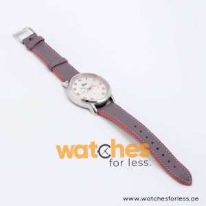 Lacoste Women’s Quartz Grey Leather Strap Silver Sunray Dial 40mm Watch 2000595