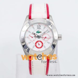 Lacoste Women’s Quartz White & Pink Leather Strap White Dial 37mm Watch 2000530
