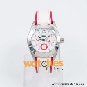 Lacoste Women’s Quartz White & Pink Leather Strap White Dial 37mm Watch 2000530