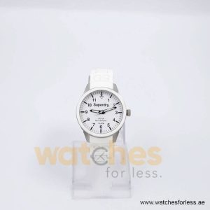 Superdry Women’s Quartz White Silicone Chain White Dial 39mm Watch SYL120W
