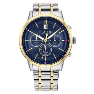 Tommy Hilfiger Men’s Quartz Two Tone Stainless Steel Blue Dial 44mm Watch 1791981