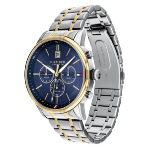 Tommy Hilfiger Men’s Quartz Two Tone Stainless Steel Blue Dial 44mm Watch 1791981