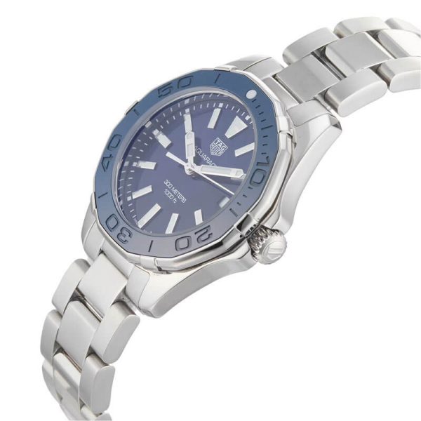 Tag Heuer Aquaracer Women’s Quartz Swiss Made Silver Stainless Steel Blue Mother Of Pearl Dial 35mm Watch WAY131S.BA0748