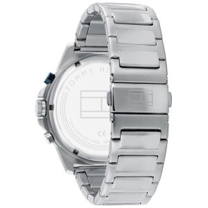 Tommy Hilfiger Men’s Quartz Silver Stainless Steel Blue Dial 46mm Watch 1791932