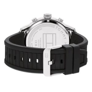 Tommy Hilfiger Men’s Quartz Black Silicone Strap Black Dial 50mm Watch 1792074