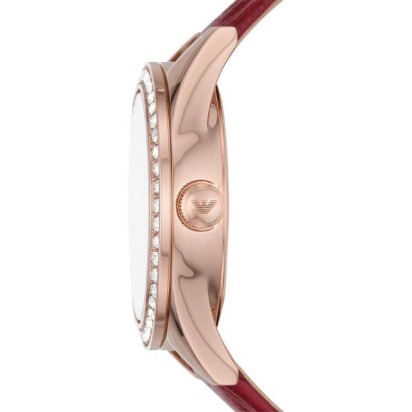 Emporio Armani Women’s Quartz Red Leather Strap White Dial 36mm Watch AR11489 UAE DUBAI AJMAN SHARJAH ABU DHABI RAS AL KHAIMA UMM UL QUWAIN ALAIN FUJAIRAH