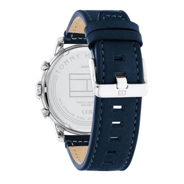 Tommy Hilfiger Men’s Quartz Blue Leather Strap Blue Dial 46mm Watch 1792051