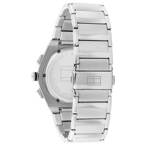 Tommy Hilfiger Men’s Quartz Silver Stainless Steel Black Dial 44mm Watch 1791897