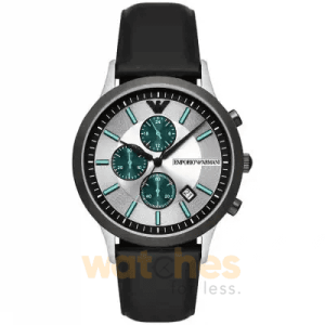 Emporio Armani Men’s Quartz Black Leather Strap Silver Dial 43mm Watch AR11473 UAE DUBAI AJMAN SHARJAH ABU DHABI RAS AL KHAIMA UMM UL QUWAIN ALAIN FUJAIRAH