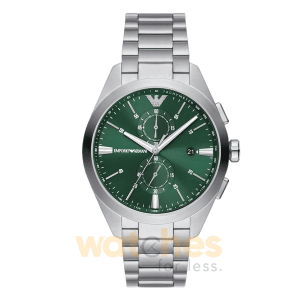 Emporio Armani Men’s Quartz Silver Stainless Steel Green Dial 43mm Watch AR11480 UAE DUBAI AJMAN SHARJAH ABU DHABI RAS AL KHAIMA UMM UL QUWAIN ALAIN FUJAIRAH