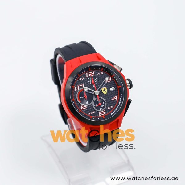 Ferrari Men’s Quartz Black Silicone Strap Black Dial 44mm Watch 830017