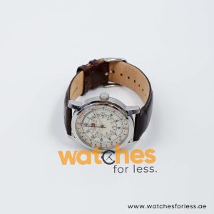 Tommy Hilfiger Men’s Quartz Dark Brown Leather Strap Off White Dial 41mm Watch 1710052