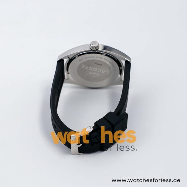 Lacoste Men’s Quartz Black Silicone Strap Black Dial 43mm Watch 2010634