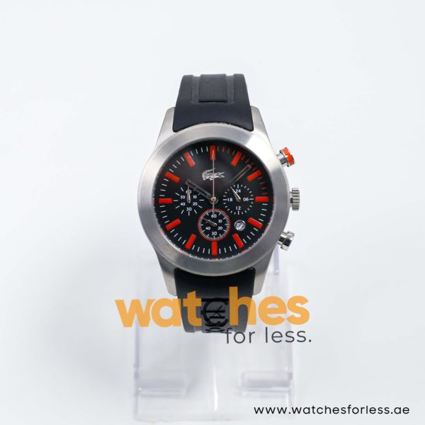 Lacoste Men’s Quartz Black Silicone Strap Black Dial 42mm Watch 2010400