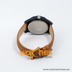 Hugo Boss Men’s Quartz Camel Brown Leather Strap Orange Dial 44mm Watch 1512537