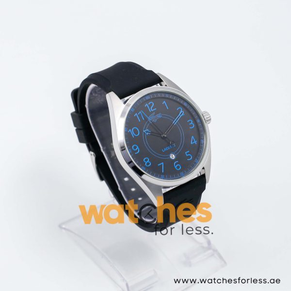 Lacoste Men’s Quartz Black Silicone Strap Black Dial 43mm Watch 2010633