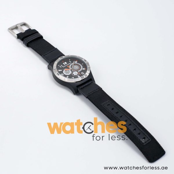 Hugo Boss Men’s Quartz Black Nylon Strap Black Dial 44mm Watch 1512536