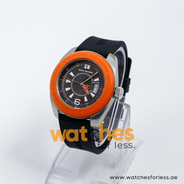 Hugo Boss Men’s Quartz Black Silicone Strap Black Dial 43mm Watch HB1512546