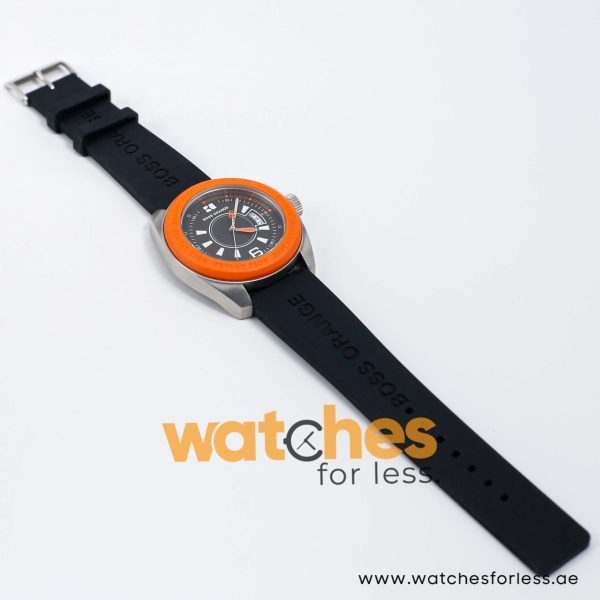 Hugo Boss Men’s Quartz Black Silicone Strap Black Dial 43mm Watch HB1512546