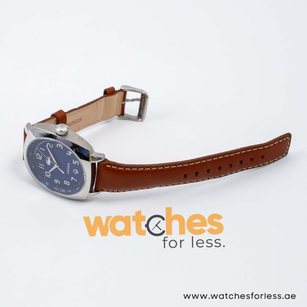 Lacoste Men’s Quartz Brown Leather Strap Blue Dial 42mm Watch 2010488