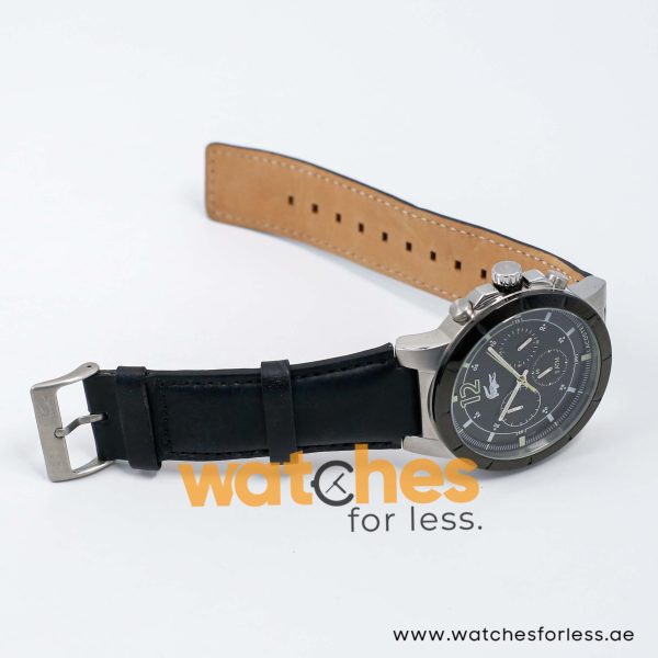 Lacoste Men’s Quartz Black LeLacoste Men’s Quartz Black Leather Strap Black Dial 44mm Watch 2010743ather Strap Black Dial 44mm Watch 2010743