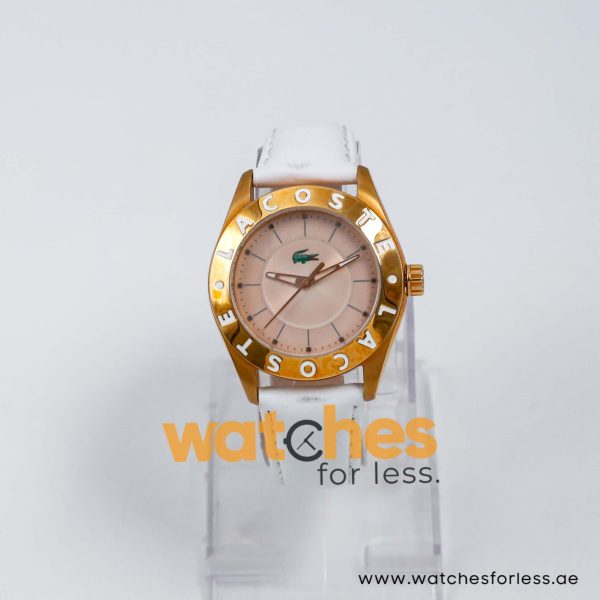 Lacoste Women’s Quartz White Leather Strap Beige Dial 37mm Watch 2000534