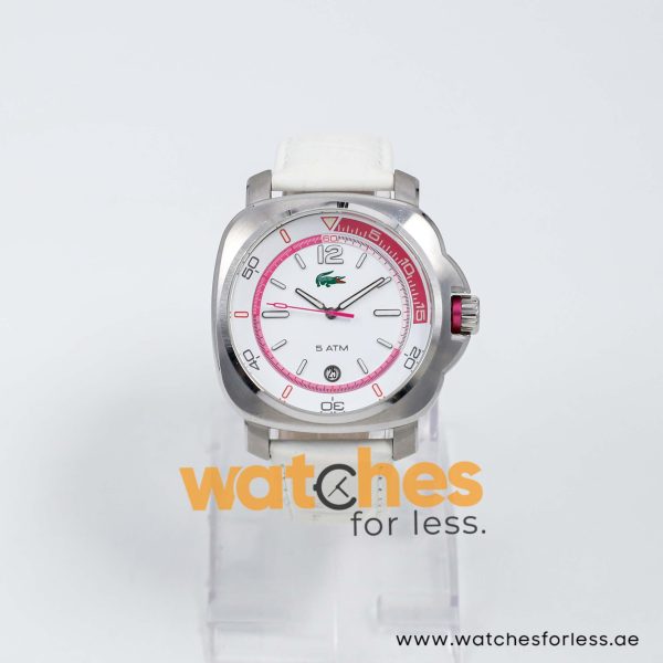 Lacoste Women’s Quartz White Leather Strap White Dial 42mm Watch LC293140156