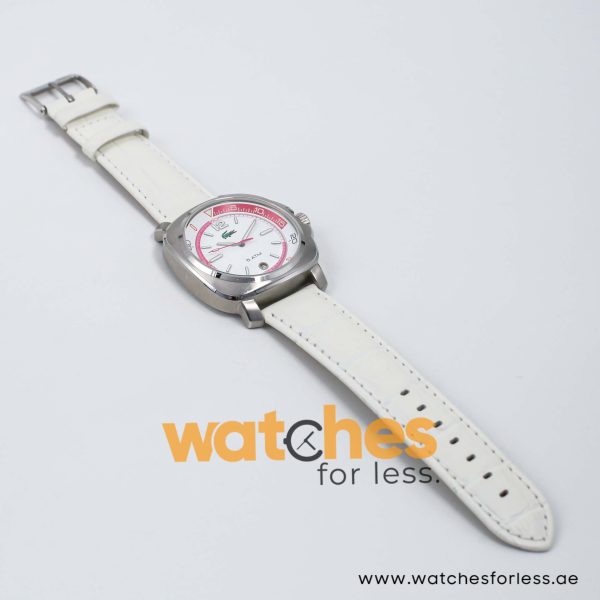 Lacoste Women’s Quartz White Leather Strap White Dial 42mm Watch LC293140156