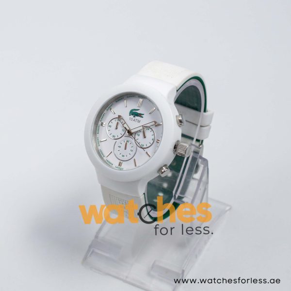 Lacoste Men’s Quartz White Silicone Strap White Dial 44mm Watch 609302480