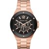 Michael Kors Men’s Quartz Rose Gold Stainless Steel Black Dial 45mm Watch MK8940